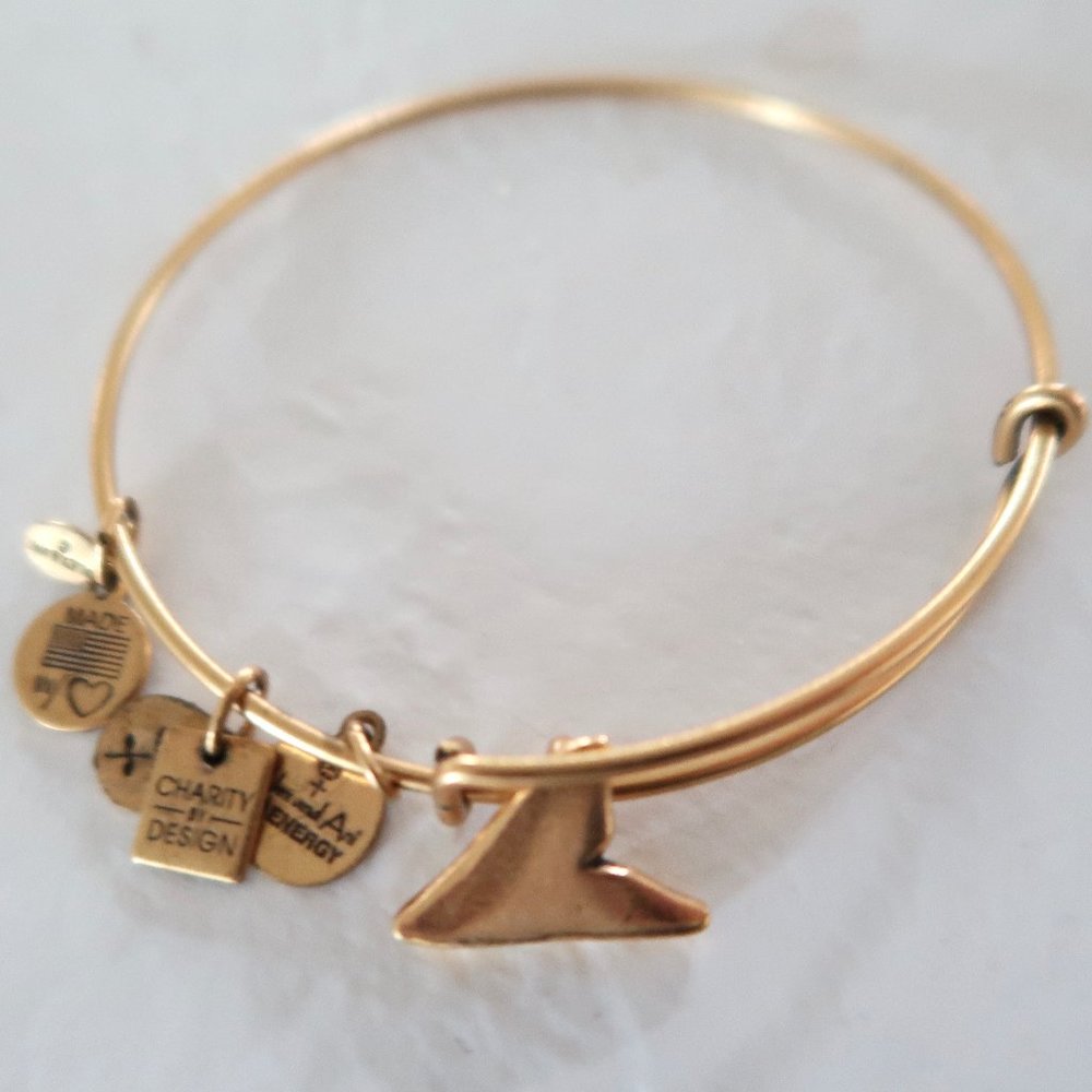 ALEX AND ANI Shark Tooth charm bangle bracelet